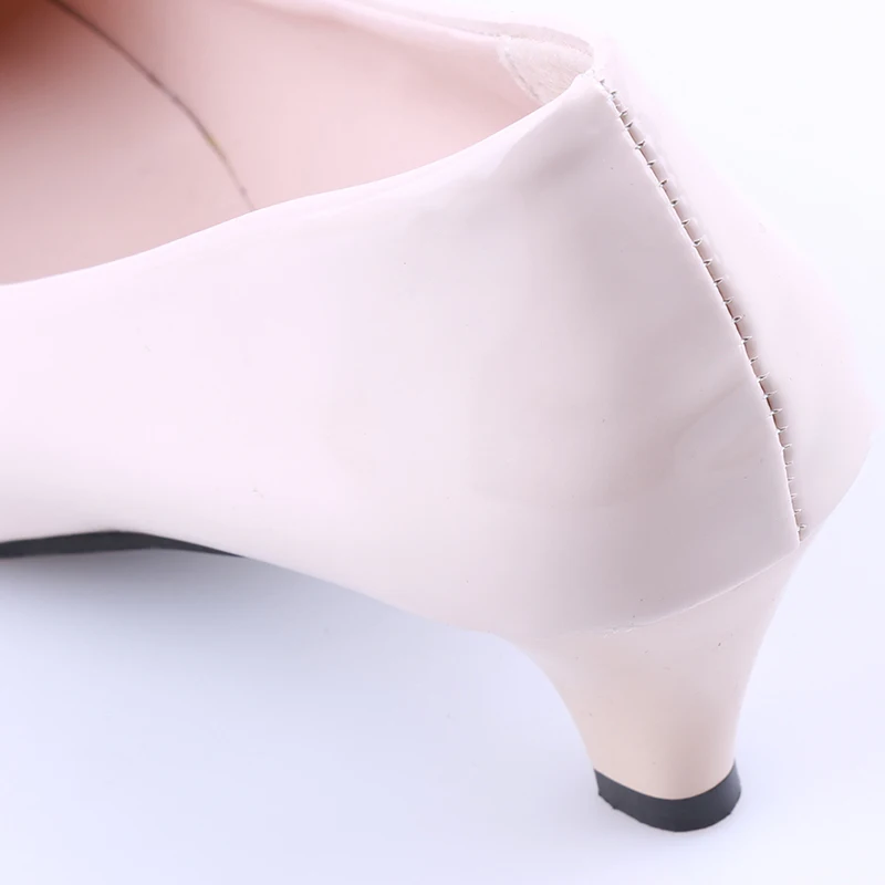 Shoes Ladies Pumps Medium Heel Nude Sexy High Heels Weeding Shoes Women Office Work White Pumps Party Shoes