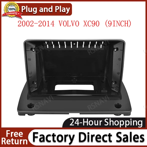 

Car Audio 9 inch Big Screen DVD android gps Facia Frame Adapter For Volvo XC90 02-14 2 Din Dash Installation Panel Frame