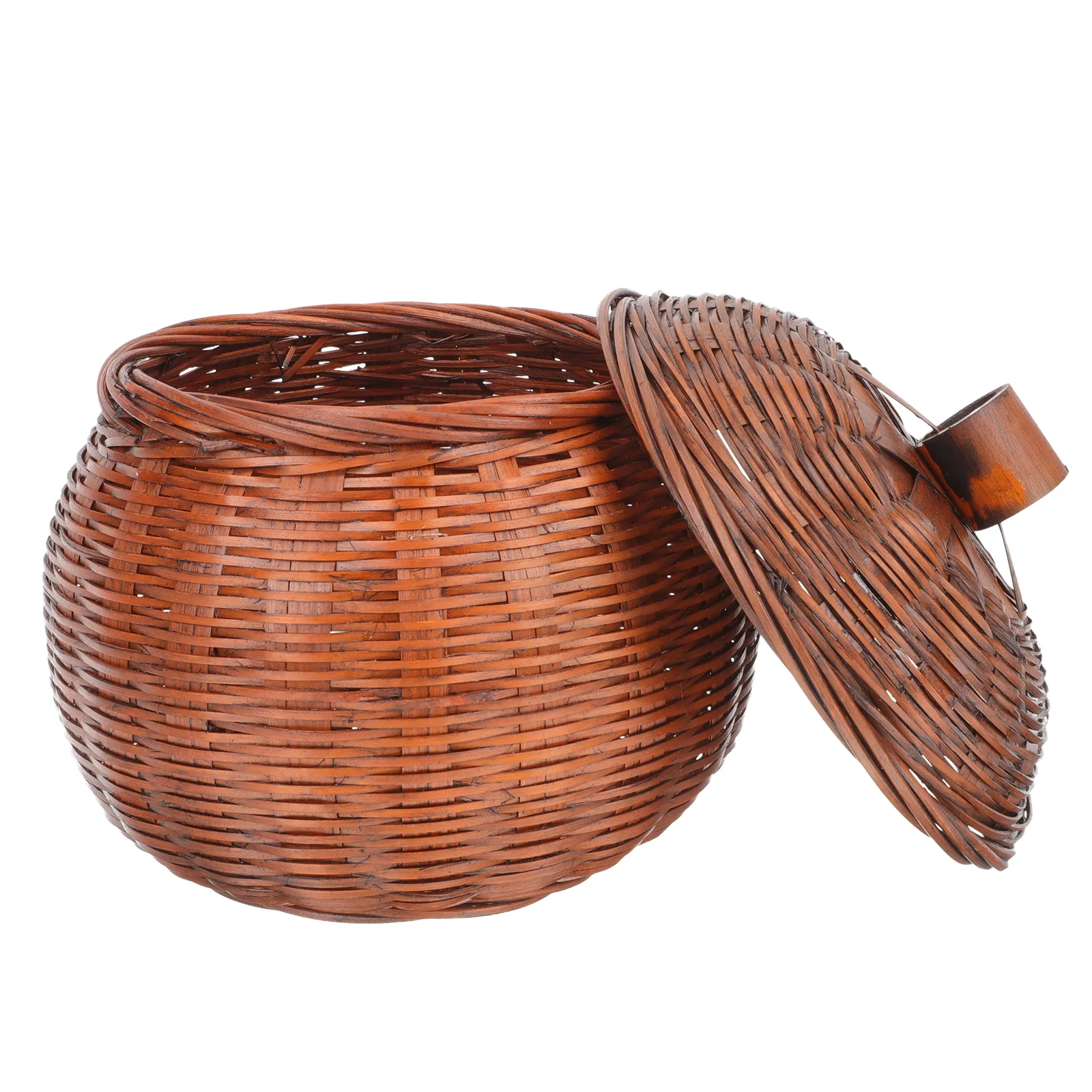 

Retro Pumpkin Basket Storage Crate Holder Lightweight Household Fruit Container Multi Function Basket