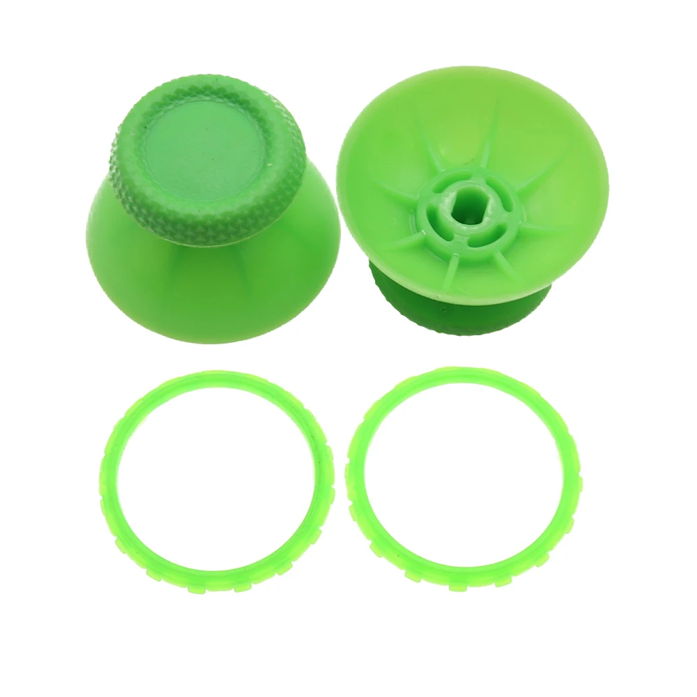 For Sony Dualsense 5 PS5 Controller 3D Analog Mushroom Cap Thumbstick Joystick Cover with Accent Rings Plastic