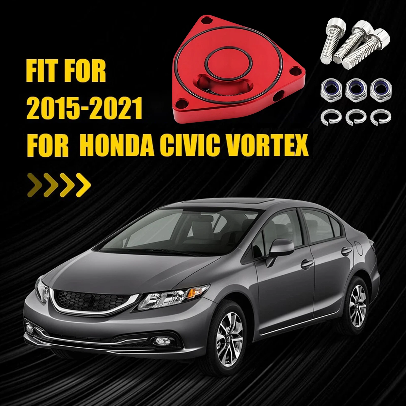 Blow Off Valve Plate BOV Adapter Spacer Aluminium for Honda Civic 2015-21 BOV Billet Engine