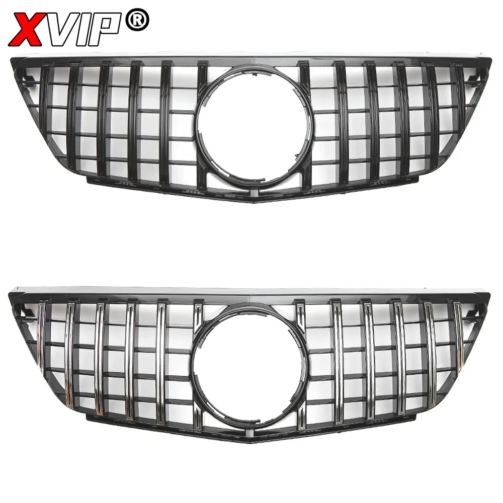 XVIP Front Chrome Silver Diamonds Style Front Bumper Grille For Mercedes Benz B-Class B200 W245 2009-11 GTR Style Racing Grilles