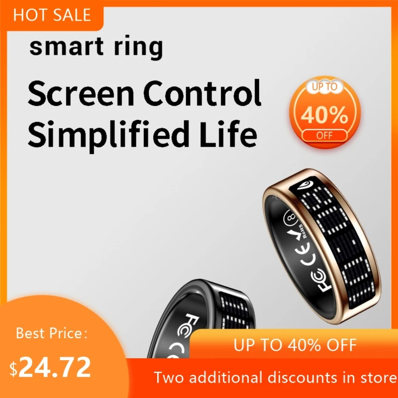 Counting With Display Screen Smart Ring Heart Rate Blood Oxygen Pressure Sleep And Exercise Monitoring Ring Middle East New 2026