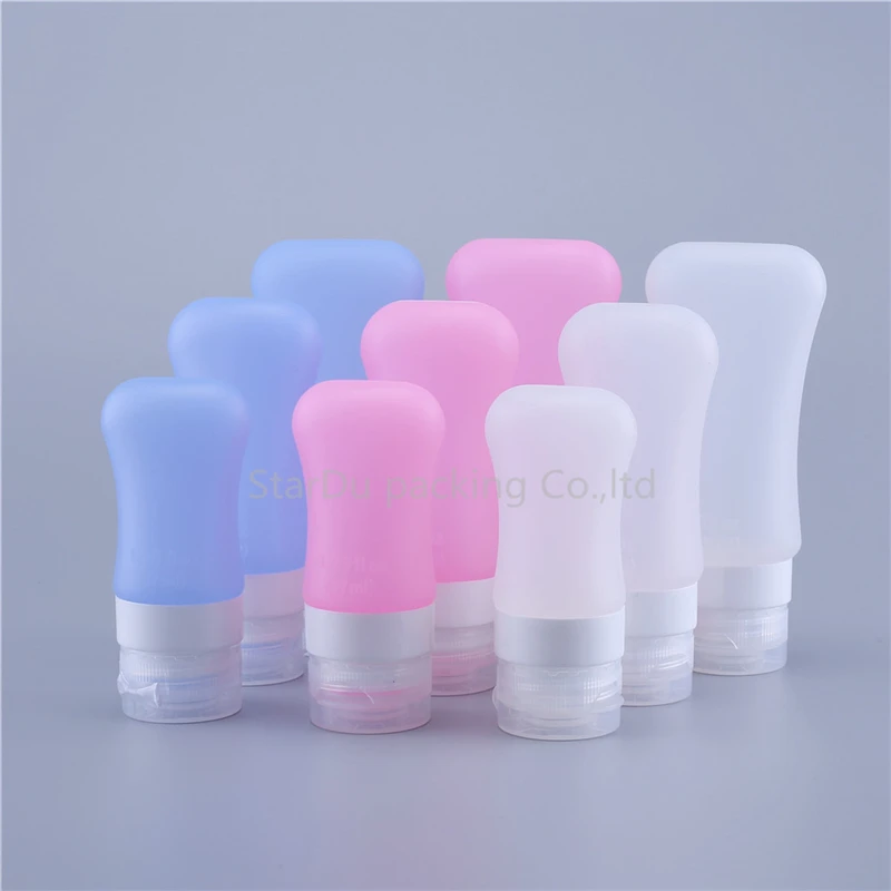 100PCS 37ML 60ML 89ML Travel Packing Silicone Press Bottles Set Lotion Shampoo Bath Container Essential Oil Cosmetic Bottle