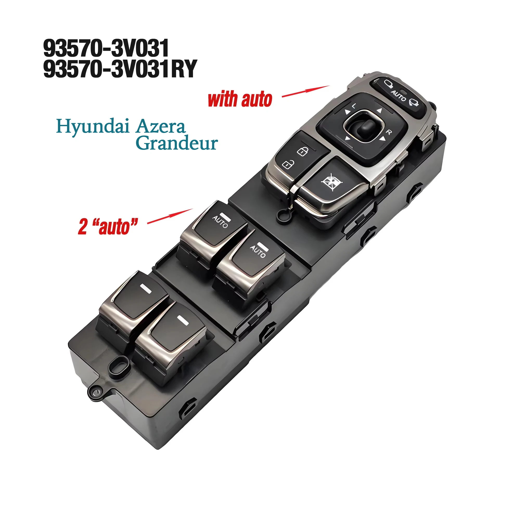 93570-3V031RY 935703V031RY For Hyundai Azera Grandeur 2011-2015,Electric Power Master Window Glass Lifter Control Switch Button