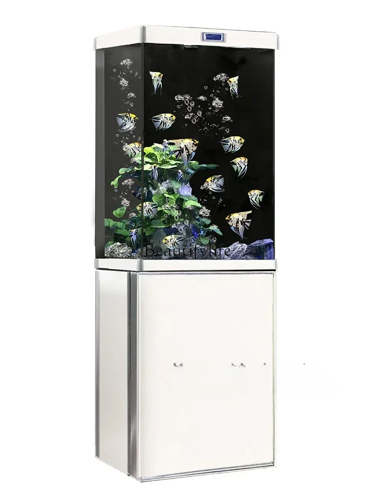 

LD33Fish Tank Living Room Home Small and Medium Size 2024 New Square Wall Large Bottom Filter Ecological Landscape Tank