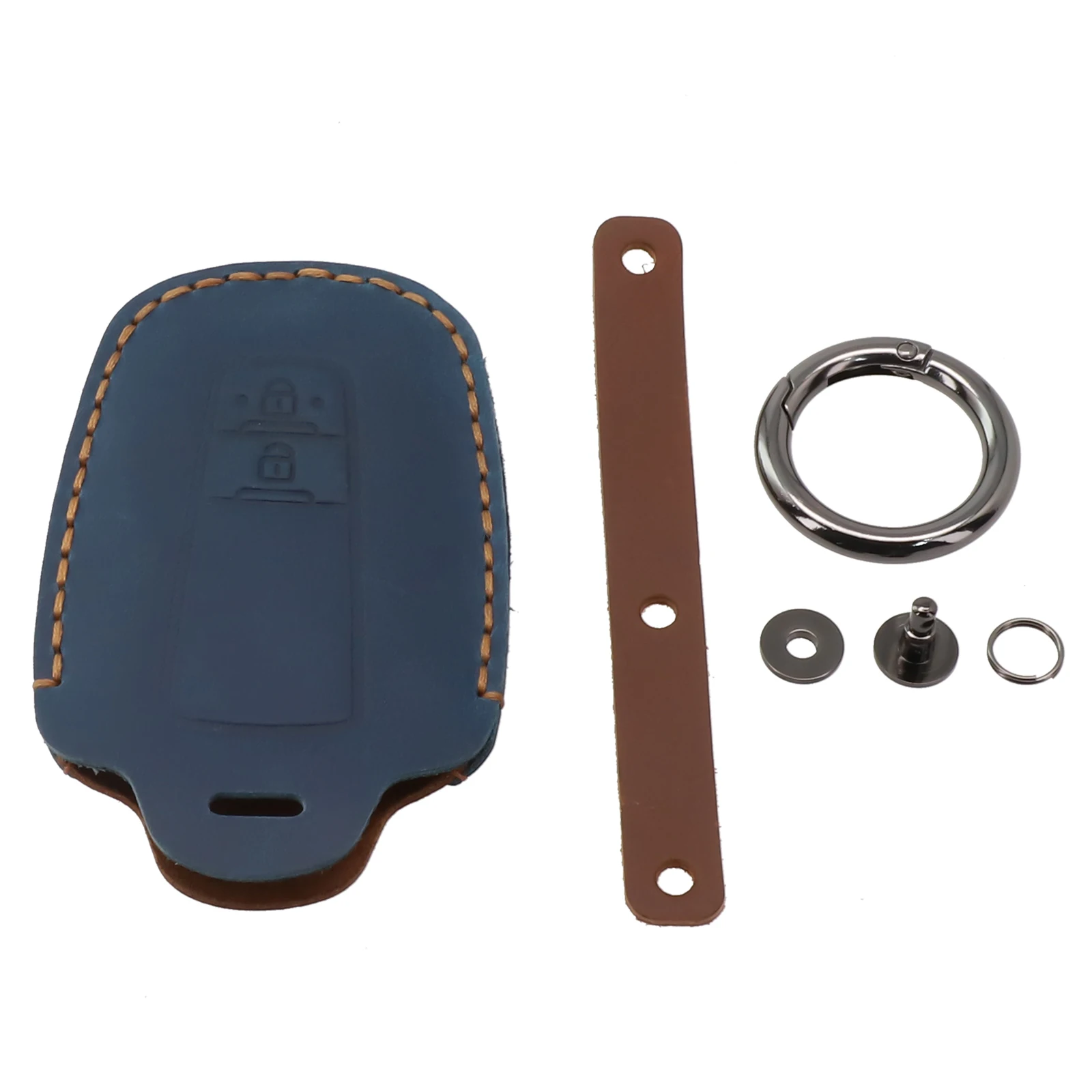 None Key Covers Key Cover None 3 2 Buttons Blue Car Key For Corolla For Camry For RAV4 Leather Remote Case Cover