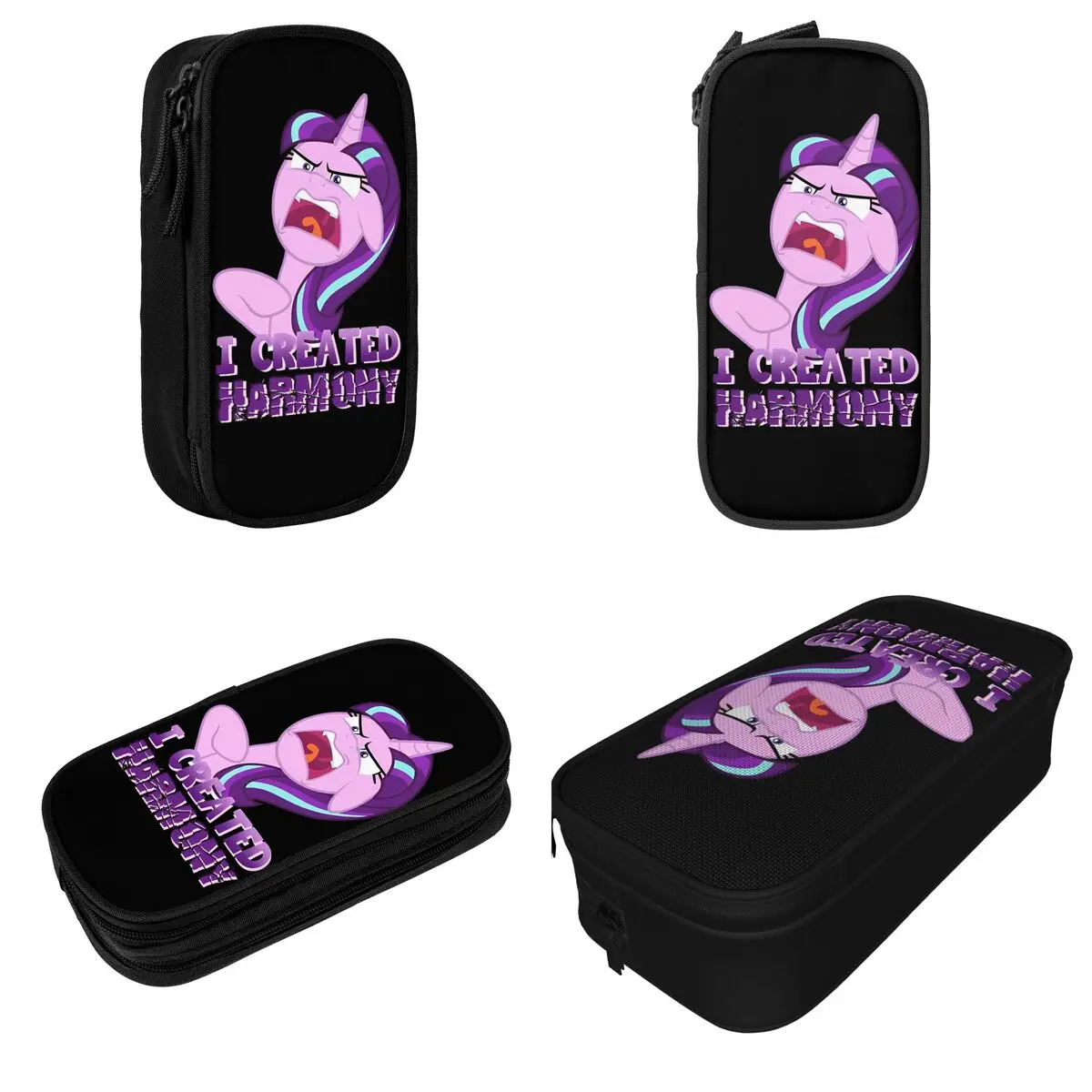 New STARLIGHT GLIMMER - HARMONY Pencil Case Ponies friendship is magic Pencil Box Pen Box Large Storage Bags Zipper Accessories