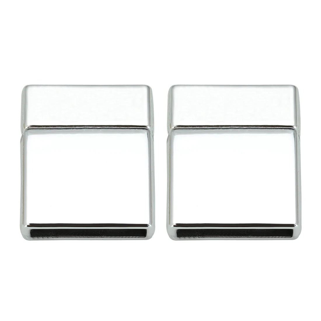 5pcs/Lot Alloy Square Magnetic Buckles Clasps Connectors Fit 15*3mm Flat Leather Rope Cord for DIY Jewelry Bracelets End Clasp
