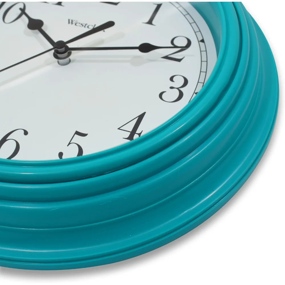 

Quartz movement round wall clock, modern analog design wall clock, battery powered, 9 inches