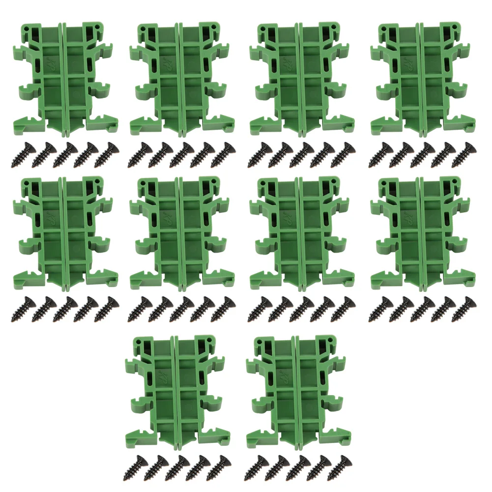 PCB DIN Rail Adapter, 10sets 35mm PCB DIN C45 Rail Adapter Circuit Board Mounting Bracket Stand Carrier
