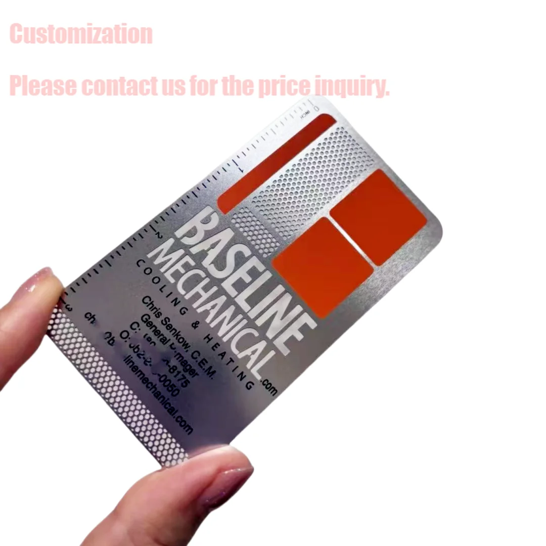 

Customized inquiry Custom Printing Engraving Etched Stainless Steel Name Business Card
