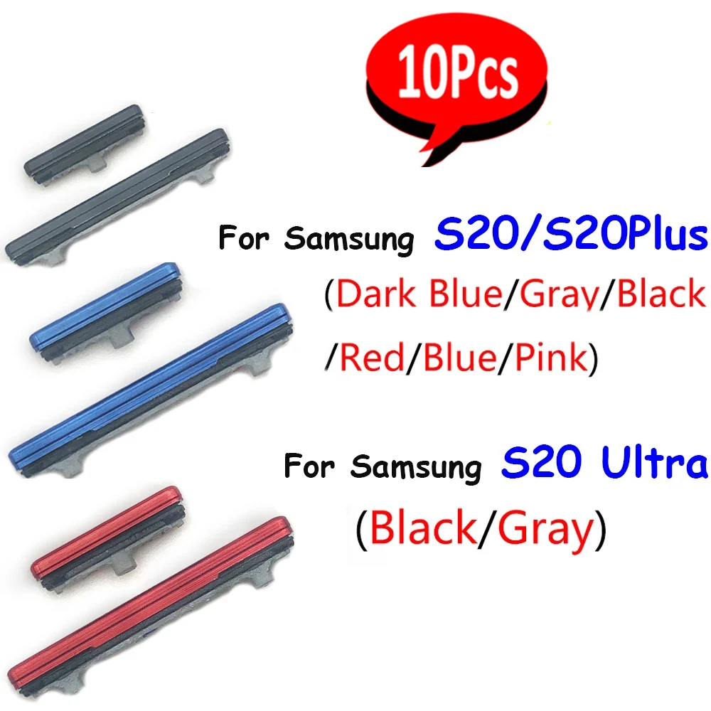 

10Pcs/Lot，NEW For Samsung S20 / S20 Plus / S20 Ultra Side Keys Power and Volume Buttons Replacement Parts