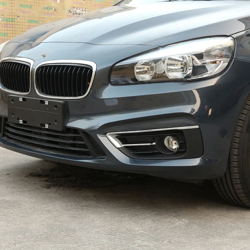 For BMW 2 Series F46 F45 Gran Active Tourer 15-17 ABS Chrome Polish Silver Front Fog Lamp Frame Cover Modification Trim