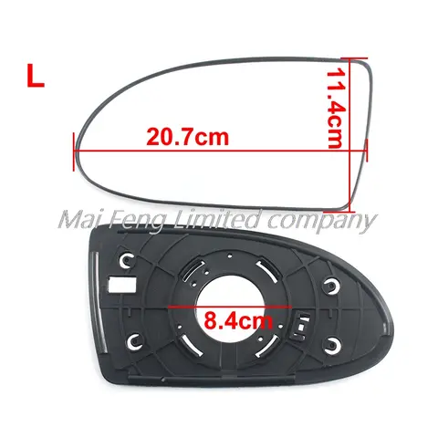 현대 엑센트 2005 2006 2007 2008-2011 자동차 액세서리 백미러 유리 외부 문짝 사이드 미러 렌즈, 가열 없음