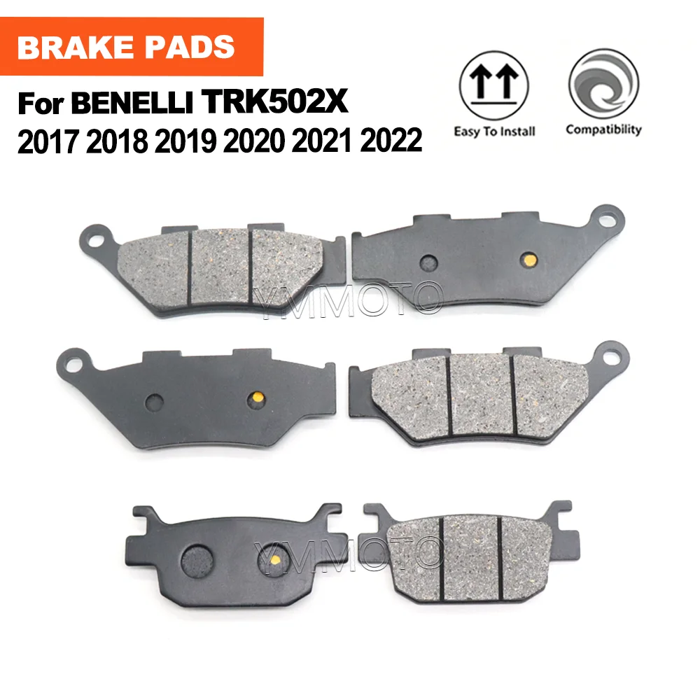 Motorcycle Front Rear Brake Pads Fit For BENELLI TRK502X Trk502-X TRK 502X 502 X 2017 2018 2019 2020 2021 2022 Accessories
