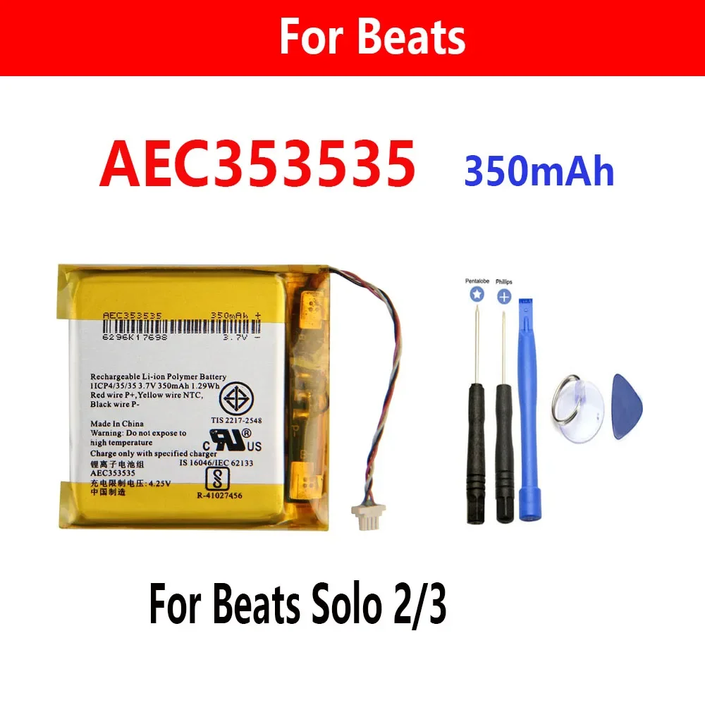 New AEC353535 Headset Battery AEC643333 for Beats Solo 2.0 3.0 Studio 2 3 Pro Solo2 3 Brand-New Battery Wireless