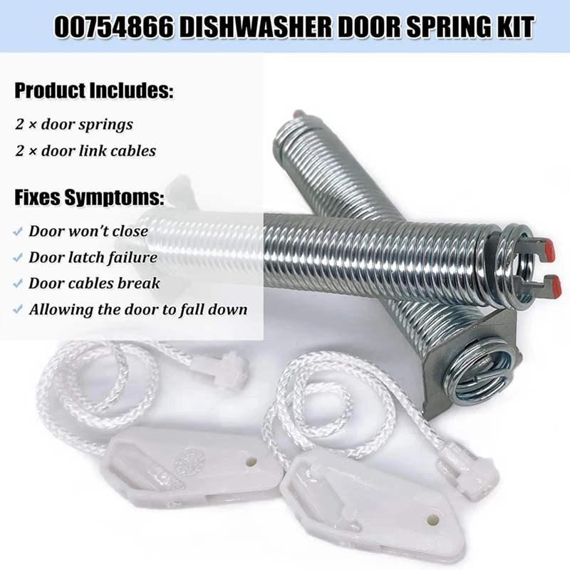 X17A 2025 ترقية جديدة 00754866   طقم زنبرك كابل لباب غسالة الأطباق لأجزاء مفصل باب غسالة الأطباق/ثرمادور/جاجيناو