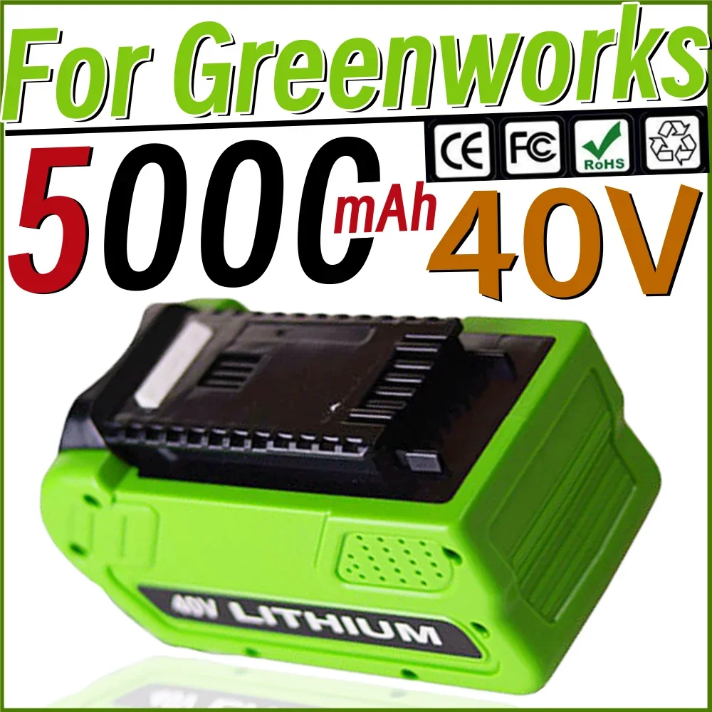 

40V 5000mAh For GreenWorks Replacement Battery 29462 29472 40V 5.0Ah Tools Lithium ion Rechargeable Battery 22272 20292 22332 G-