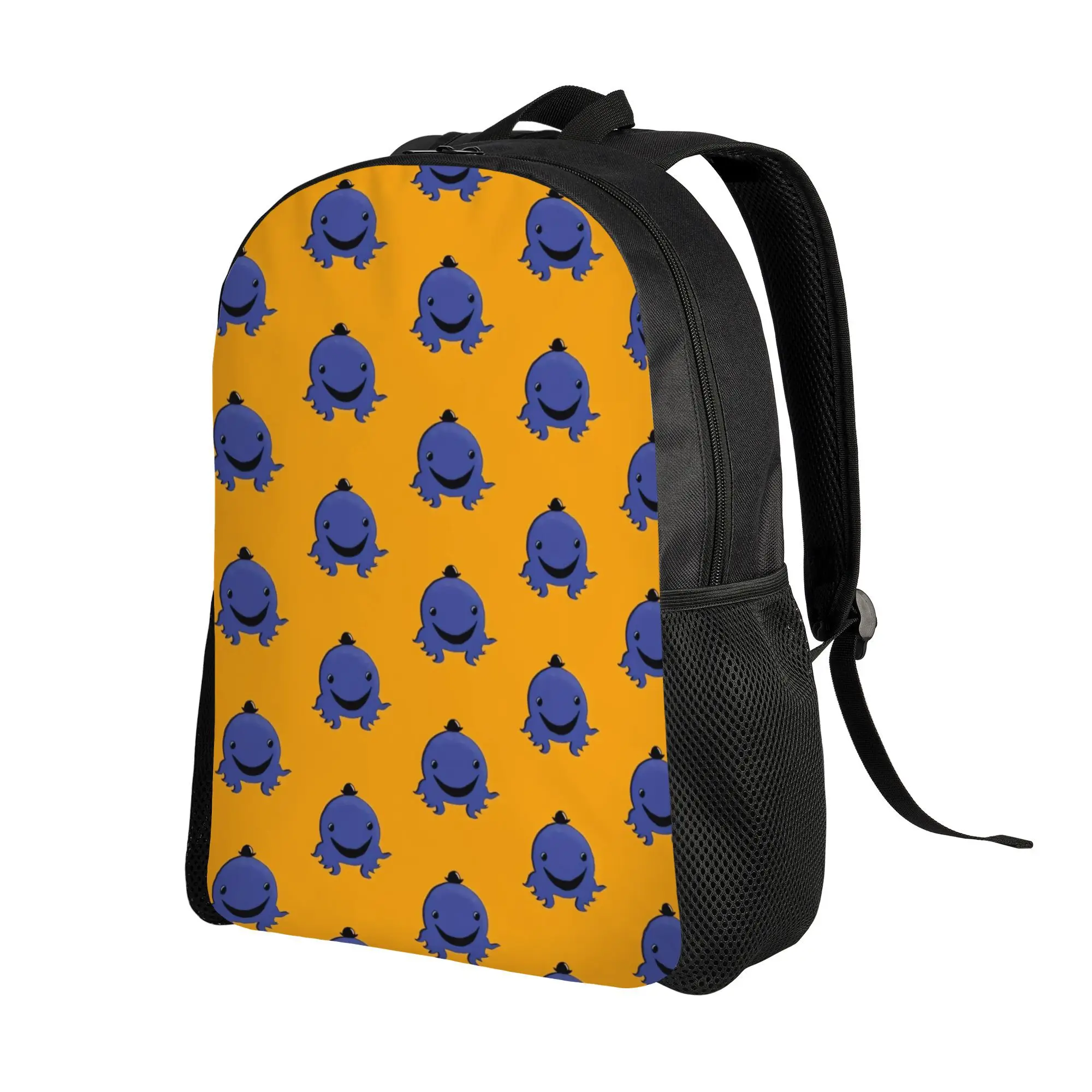

Oswald Smiley Backpack - Mustard Yellow with Oswald Character, Single Layer Design, Durable and Stylish for Travel