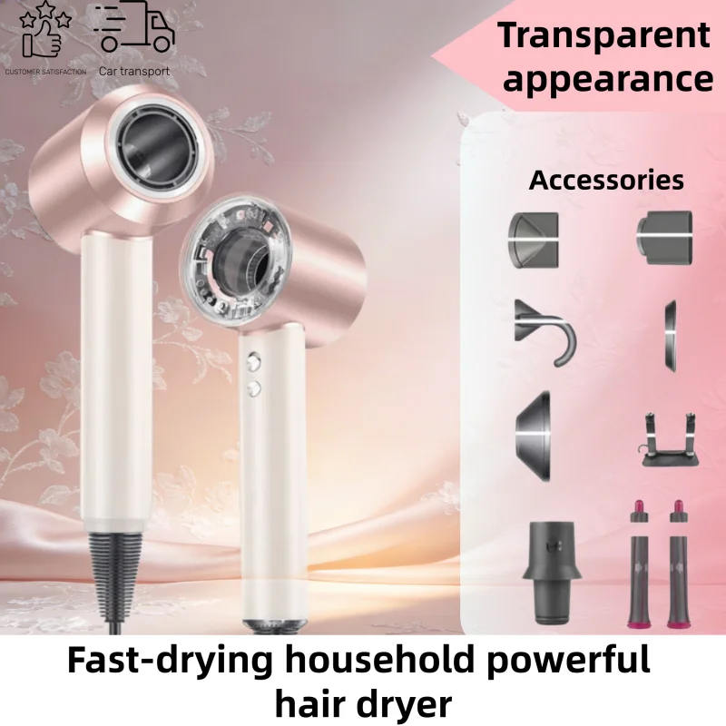 

Высокоскоростной фен для ухода за волосами, с суперотрицательными ионами для быстрой сушки, для салонов и домашнего использования, большой фен