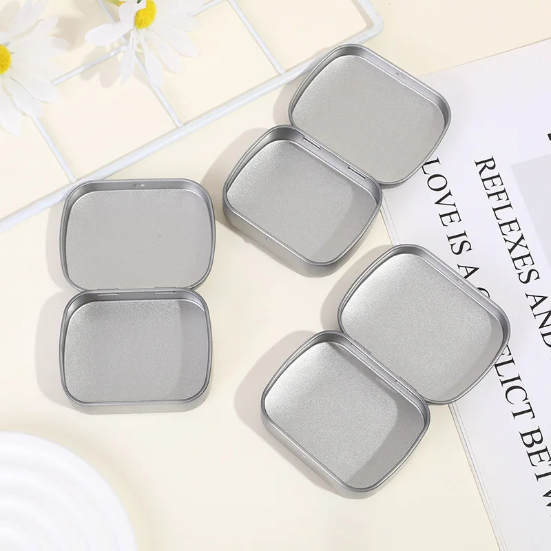 20 Pcs Tin Flap Cover Candy Min Box, Chewing Gum Pill Small Iron Steel Metal Ornaments Storage Sundries Box, Headset Can