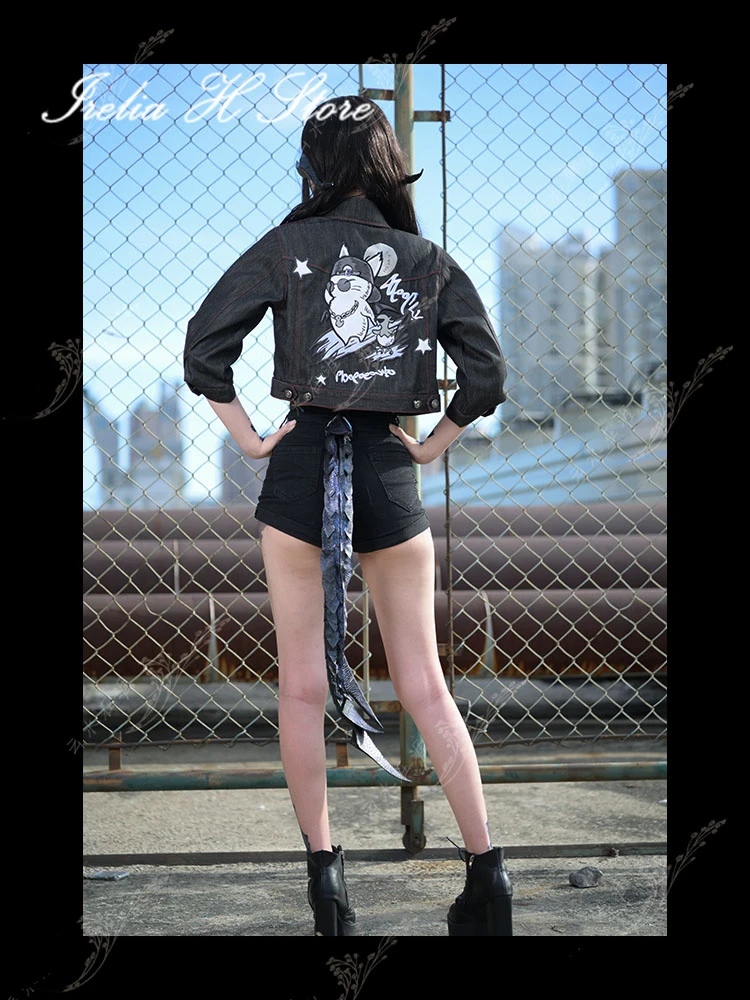 

Irelia H Store FF14 Final Fantasy XIV Street Jacket Coat Cosplay Costume Punk Cool Fashion