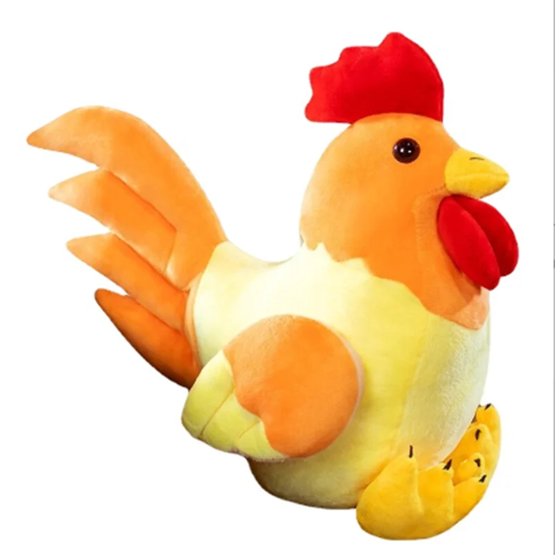 Simulation Rooster Chicken Plush Toys Stuffed Animal Rooster Pillow Plush Doll Kawaii Gifts for Kids christmas gifts