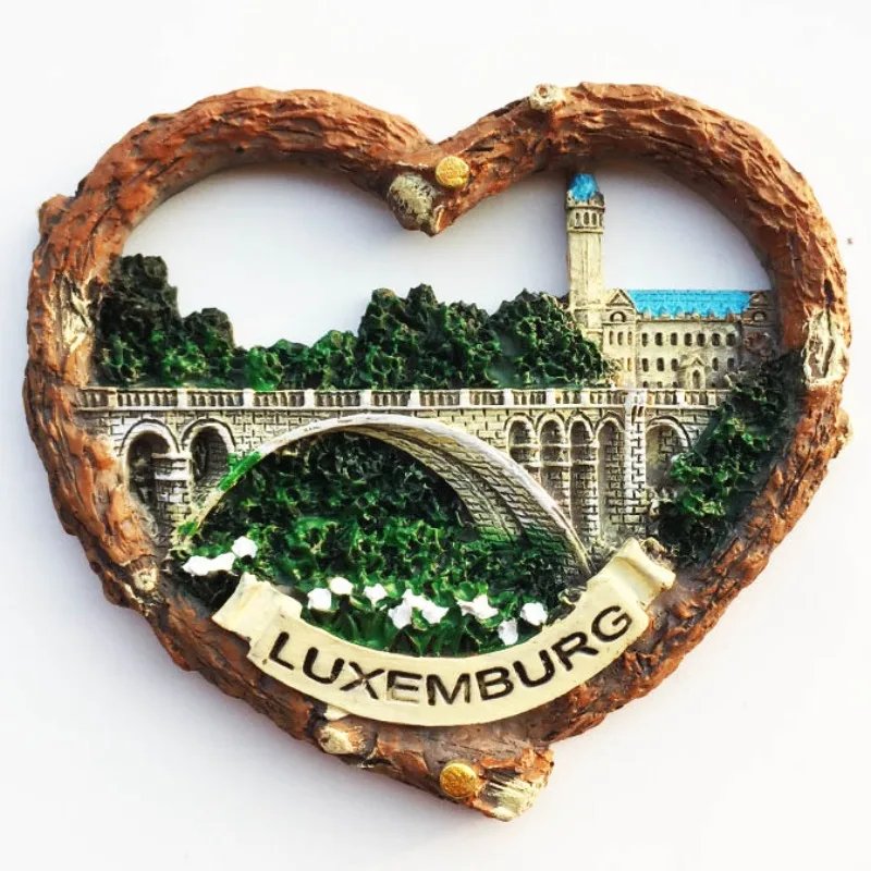 Luxembourg Fridge Magnets Pont Adolphe Travelling Souvenirs Refrigerator Stickers Home Decor Wedding Christmas Gifts