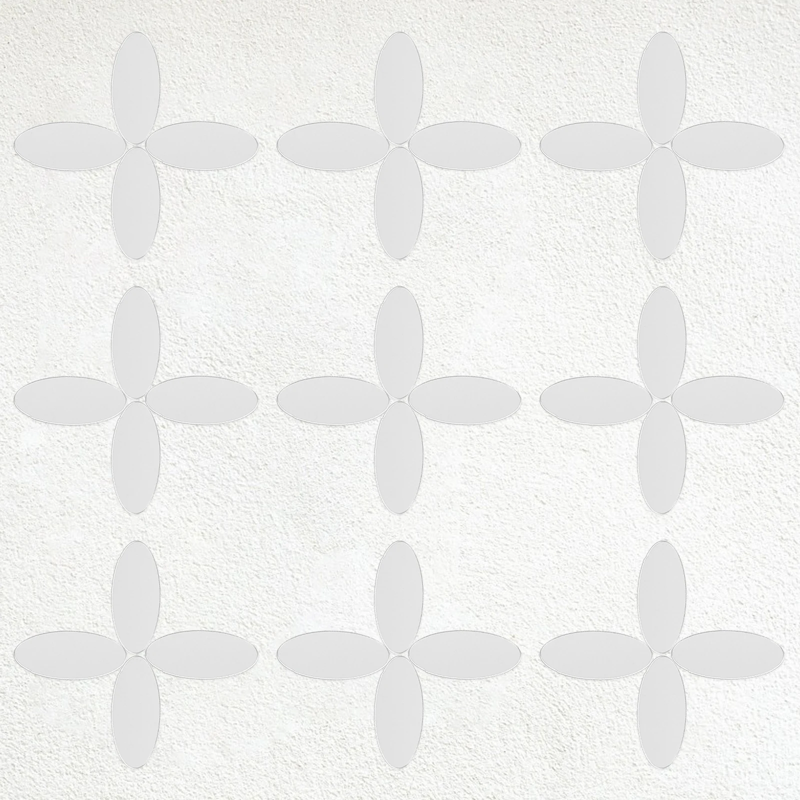 

100Pcs Mini Oval Mirror Wall Stickers Frameless Self Adhesive Mirror Decals for Bathroom Kitchen DIY Craft Projects Home Decor