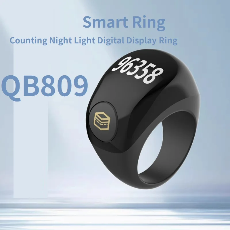

QB809 Smart Ring Shape Manual Counting Night Light Digital Display Ring Shaped Counter Wearable for Men And Women IOS Android
