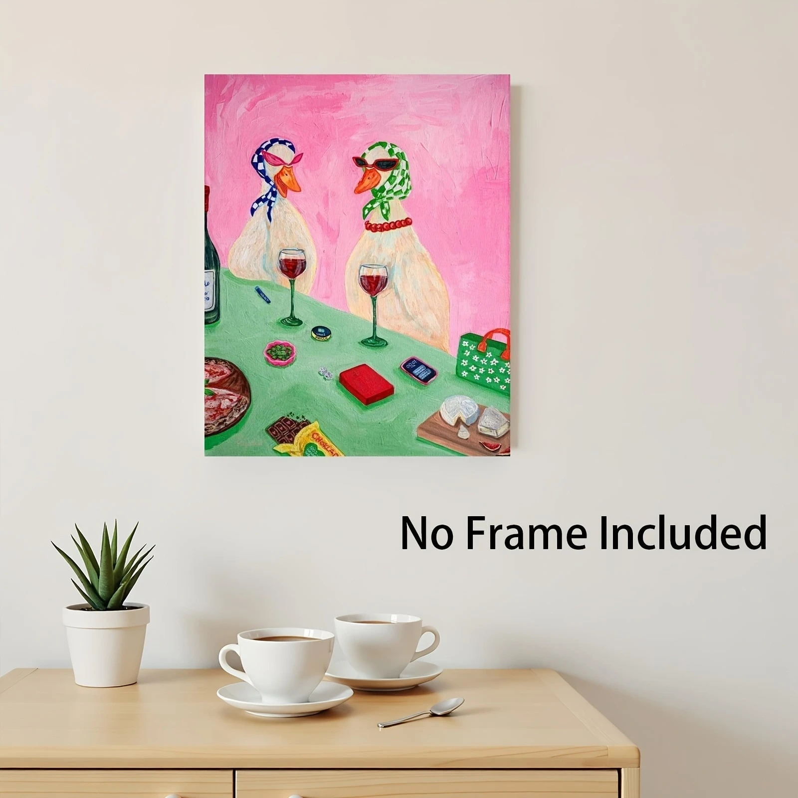 

Abstract DIY Digital Oil Painting, Fashion Duck for Living Rooms, Bedrooms, Restaurant, Festival, Room Wall Decor Gift Frameless