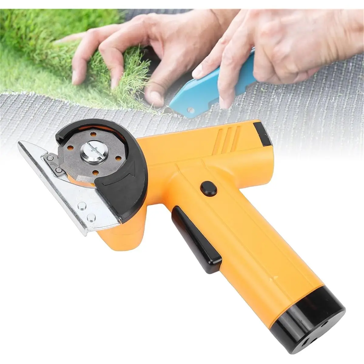 A1291P ~Cordless Electric Scissors, Rechargeable Cardboard Cutter, Electric Box Cutter Rotary Tool with Safety Lock for Fabric A