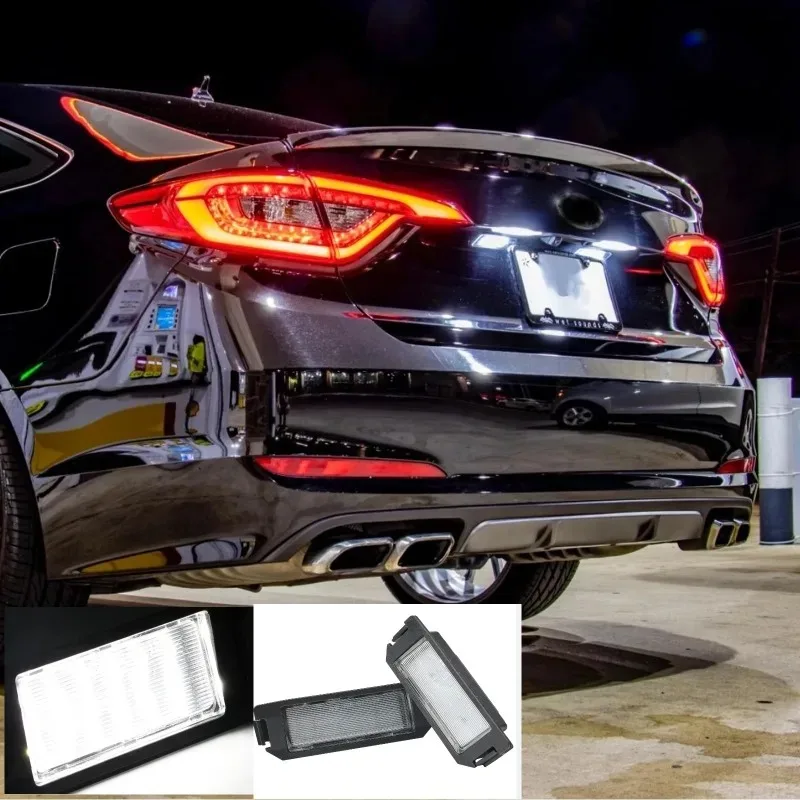 1set LED License Plate Light White for I20 Veloster Terracan HP XG30 Coupe for Kia Rio Ta Soul Plug And Play