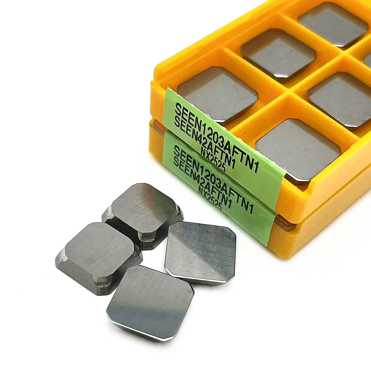 SEEN1203 Carbide Inserções, Carbide Insert, Fresagem Final, Cortador Interno, Lâmina CNC, Ferramenta Torno, Inserções De Alumínio, Alta Qualidade, NX2525, 10Pcs