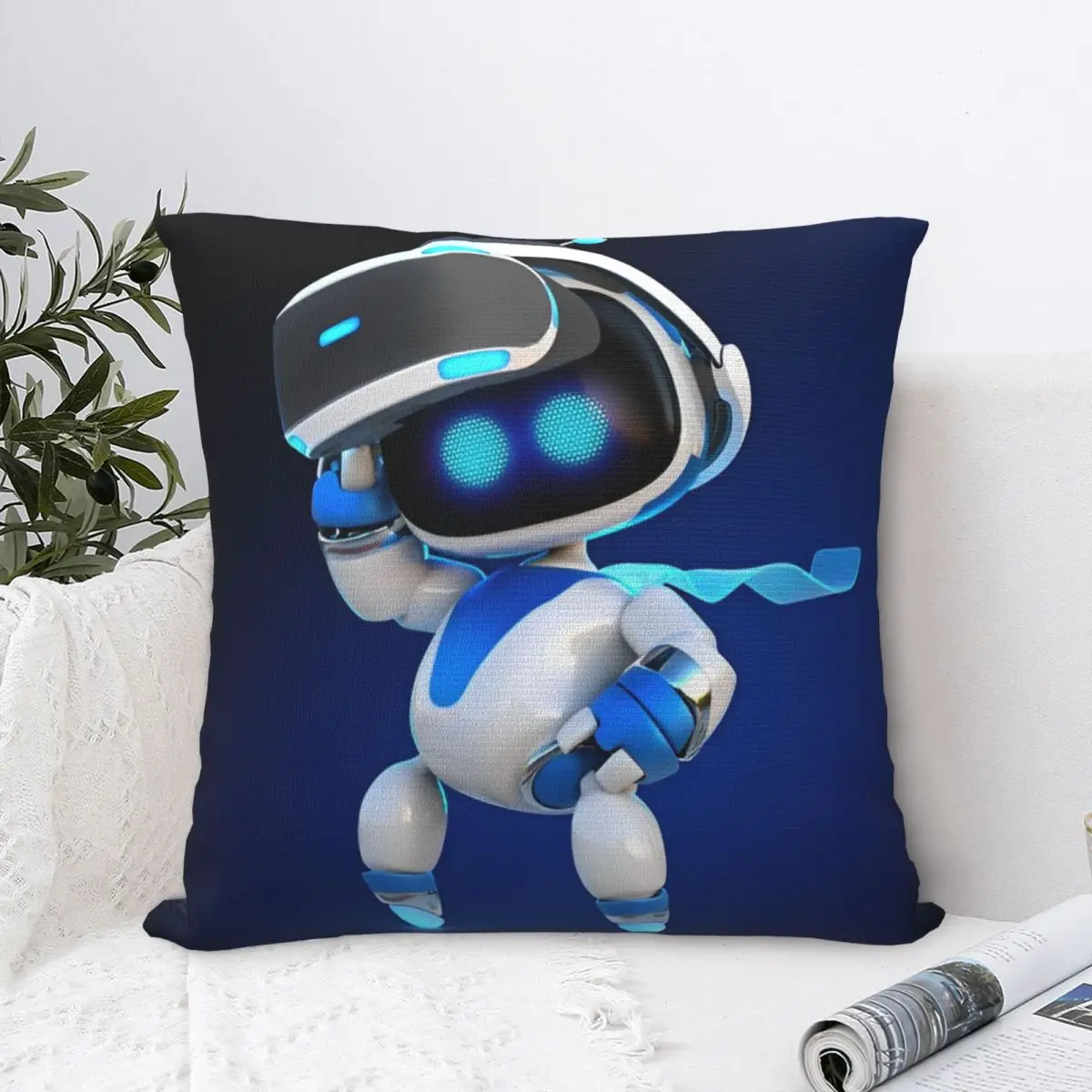 Astrobot Cartoon Game Pillow Covers Home Astros Playroom Cushion Cover Cool Decor Pillow Cover 40*40