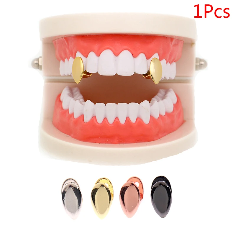 1pcs egységes Menő Komló fogak grillz felső Vámpír fangs Cakk grills sapkák Cakk Halloween cosplay