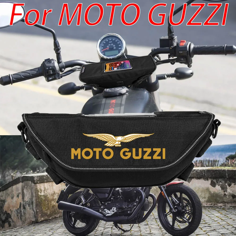 

For Moto Guzzi Retro commemoration V7 V9 V85TT Motorcycle accessory Waterproof And Dustproof Handlebar Storage Bag navigation