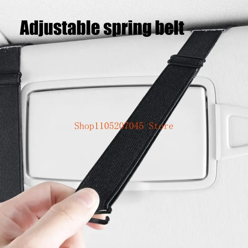 37cd Car Sunvisor Storage System Feature Sunglasses Holder and Card Organizers Compartments for Document Leather Simple I