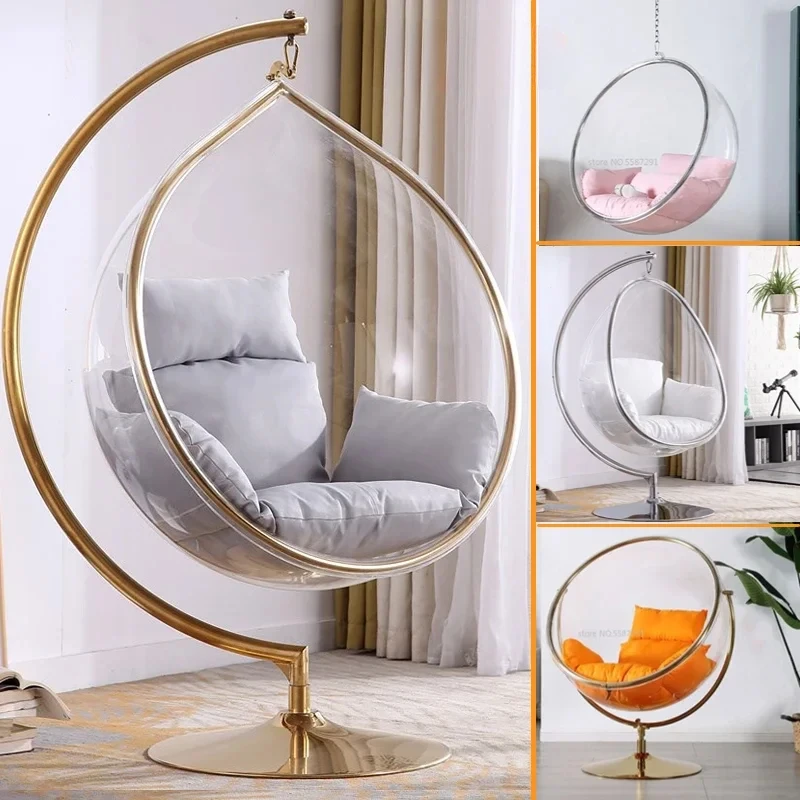 

Space Chair Glass Ball Indoor Hanging Chair Hanging Basket Outdoor Swing Home Stay Transparent Bubble Chair rocking furniture