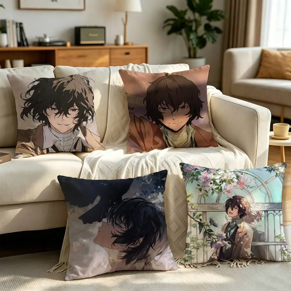 

Anime B-Bungo Stray Dogs Dazai Osamu Pillow cover Simple solid color design matches various bedroom decoration styles,Surprise.