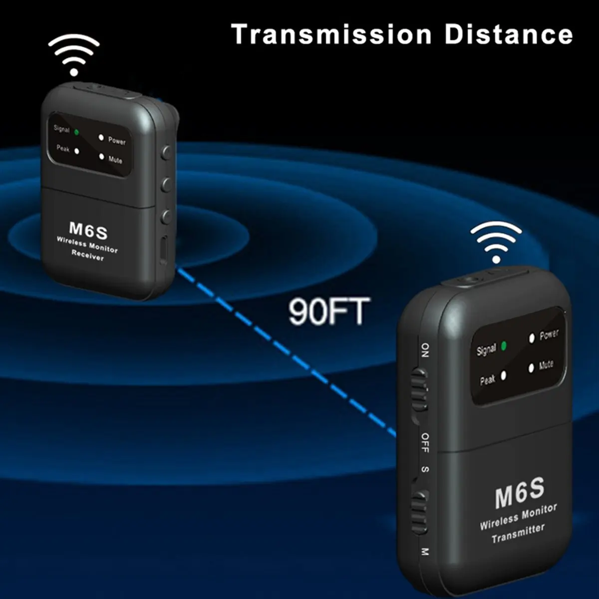 A99X 2.4G Wireless in Ear Monitor System Wireless IEM with Transmitter Receiver Automatic Pairing Professional in Ear Monitor