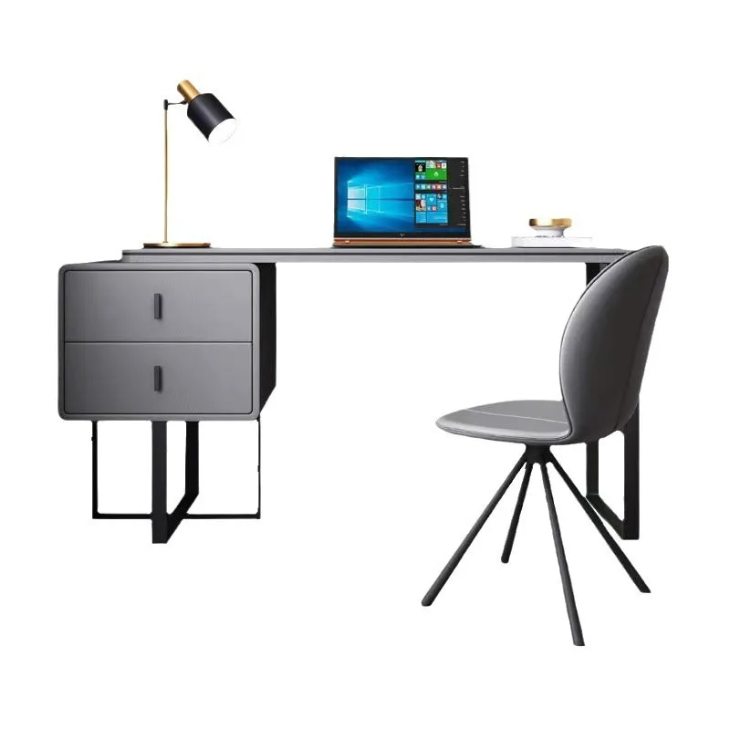 

Bedroom Home Slate Office Computer Desk Solid Wood Writing Desk Book Chair Bucket Cabinet Integrated Desk