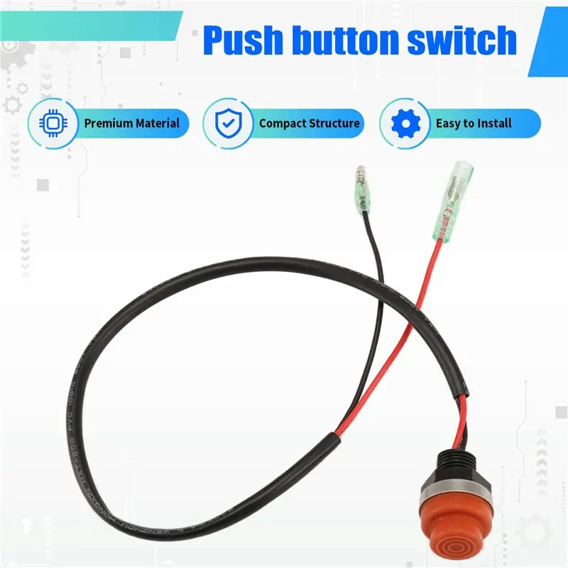 AEE5-Universal Boat Outboard Engine Motor Start Kill Switch Keyless Push Button , Applicable To All For Yamaha Ships