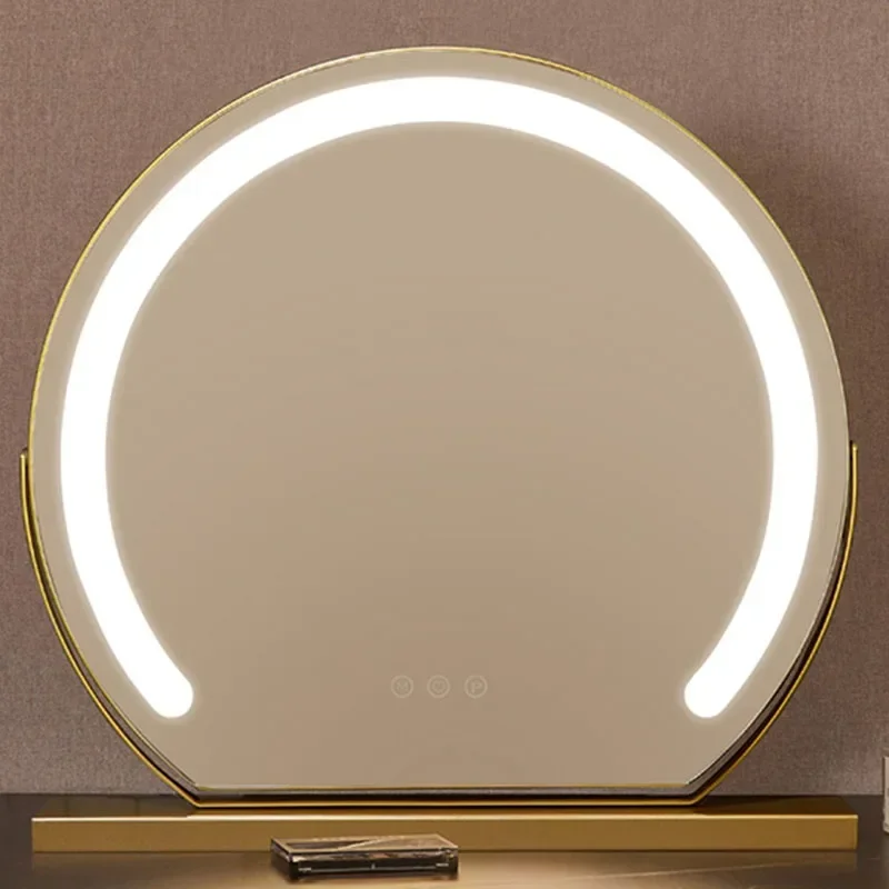 

Led Makeup Mirror Funky Smart Dressing Table Portable Modern Circular Garden Flower Nordic Spiegel Wand Home Products