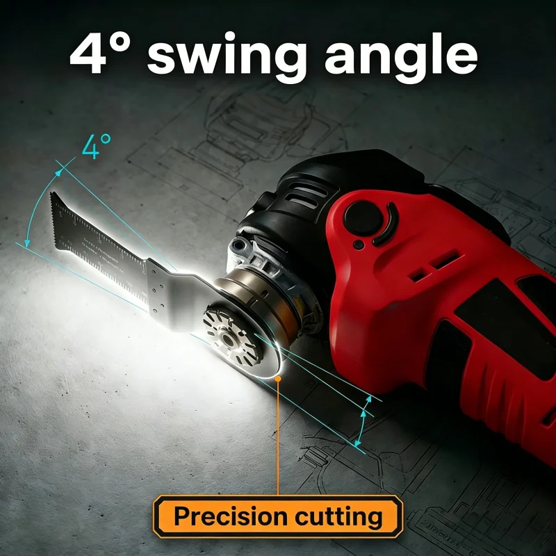 5-Speed Brushless Cordless Oscillating Multi Tool Electric Saw Shovel Cutting Compatible with Milwaukee M18 Battery view 6