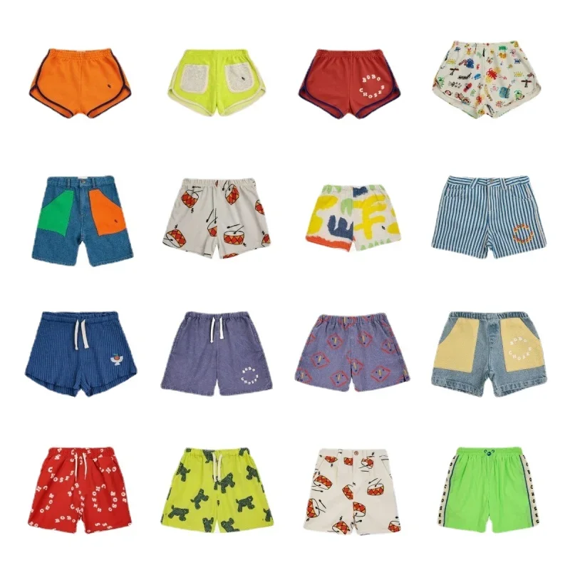 

Summer Kids Shorts 2024 BC Boys Denim Shorts Girls Loose Casual Home Shorts