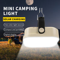 Solar Camping Lights 12 Modes Type C Rechargeable Lamp Outdoor Hanging Light Portable Fill Lantern Work Maintenance Lighting