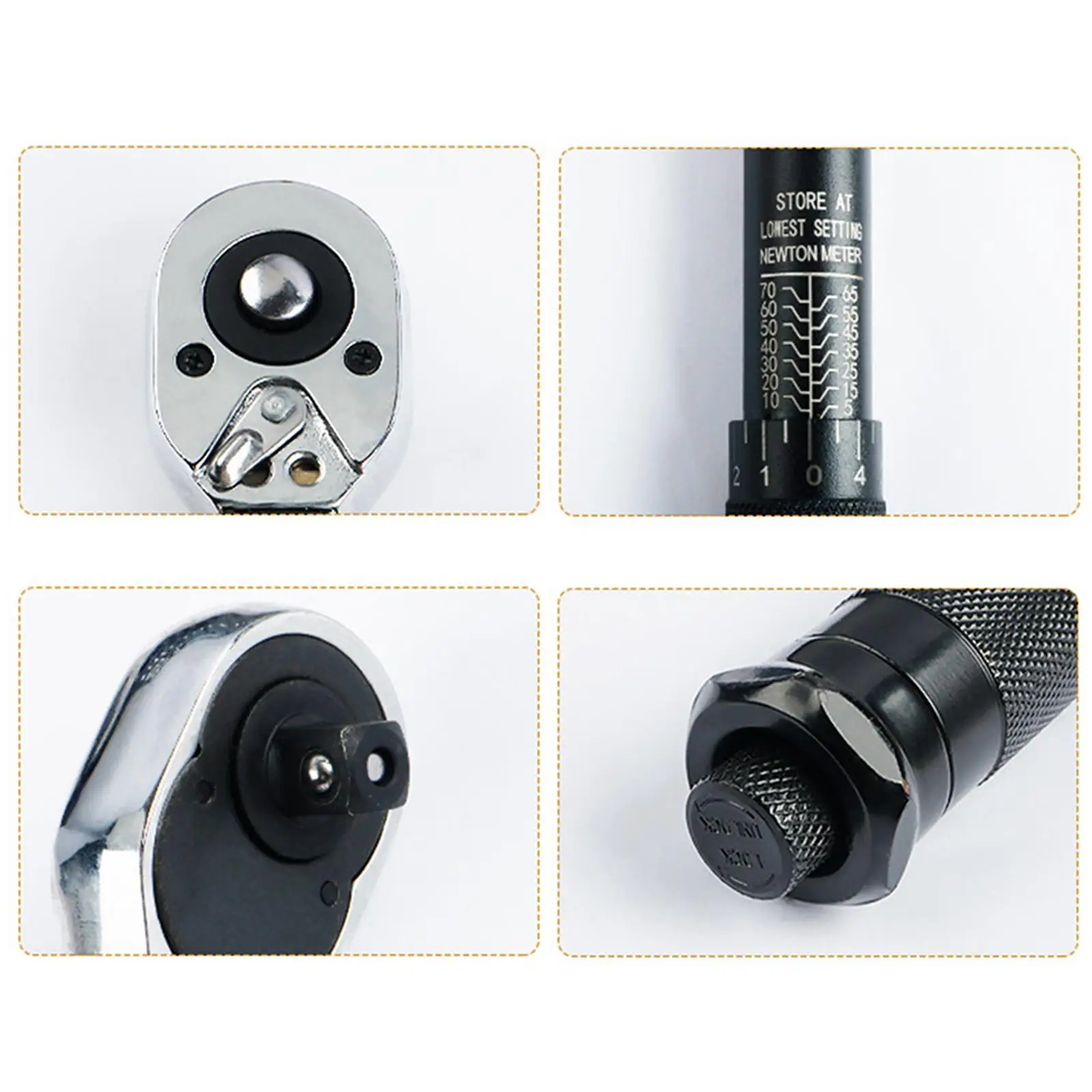

Adjustable Torque Wrench Set Professional 1/4 3/8 1/2 Inch Drive Double Scale Car Tool for Auto Repair DIY