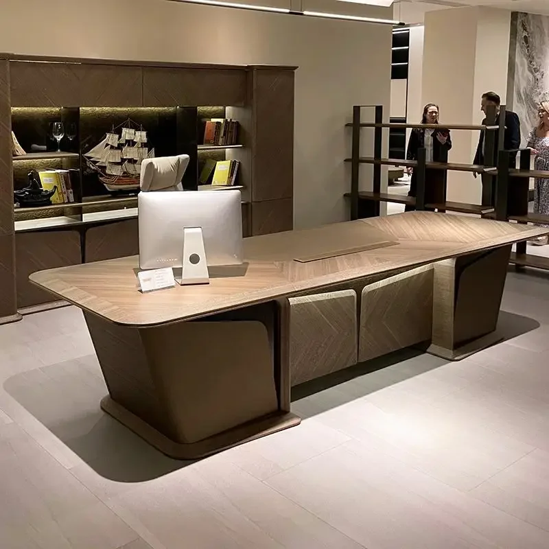 Quality Storage Computer Desks Reception Light Luxury Modern Secretary Office Desk Minimalist Work Escritorio Oficina Furniture